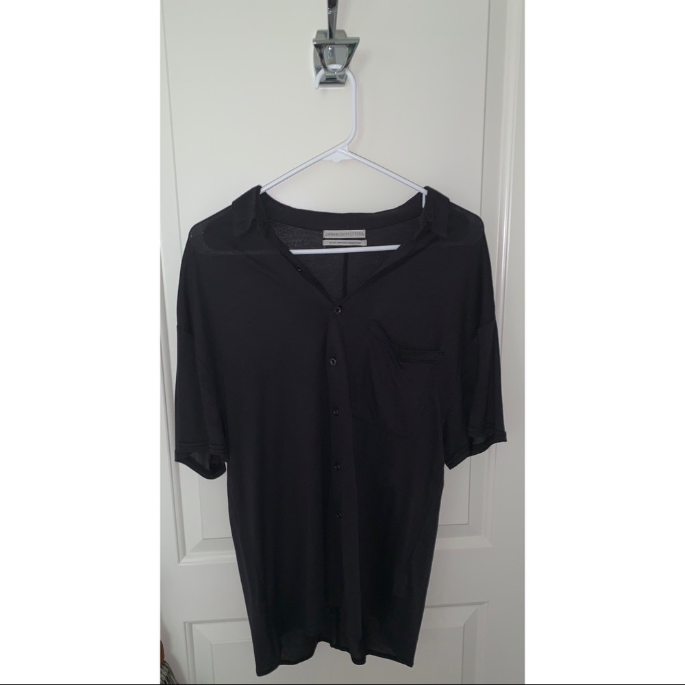 Urban Outfitters Medium Charcoal Gray Button Up